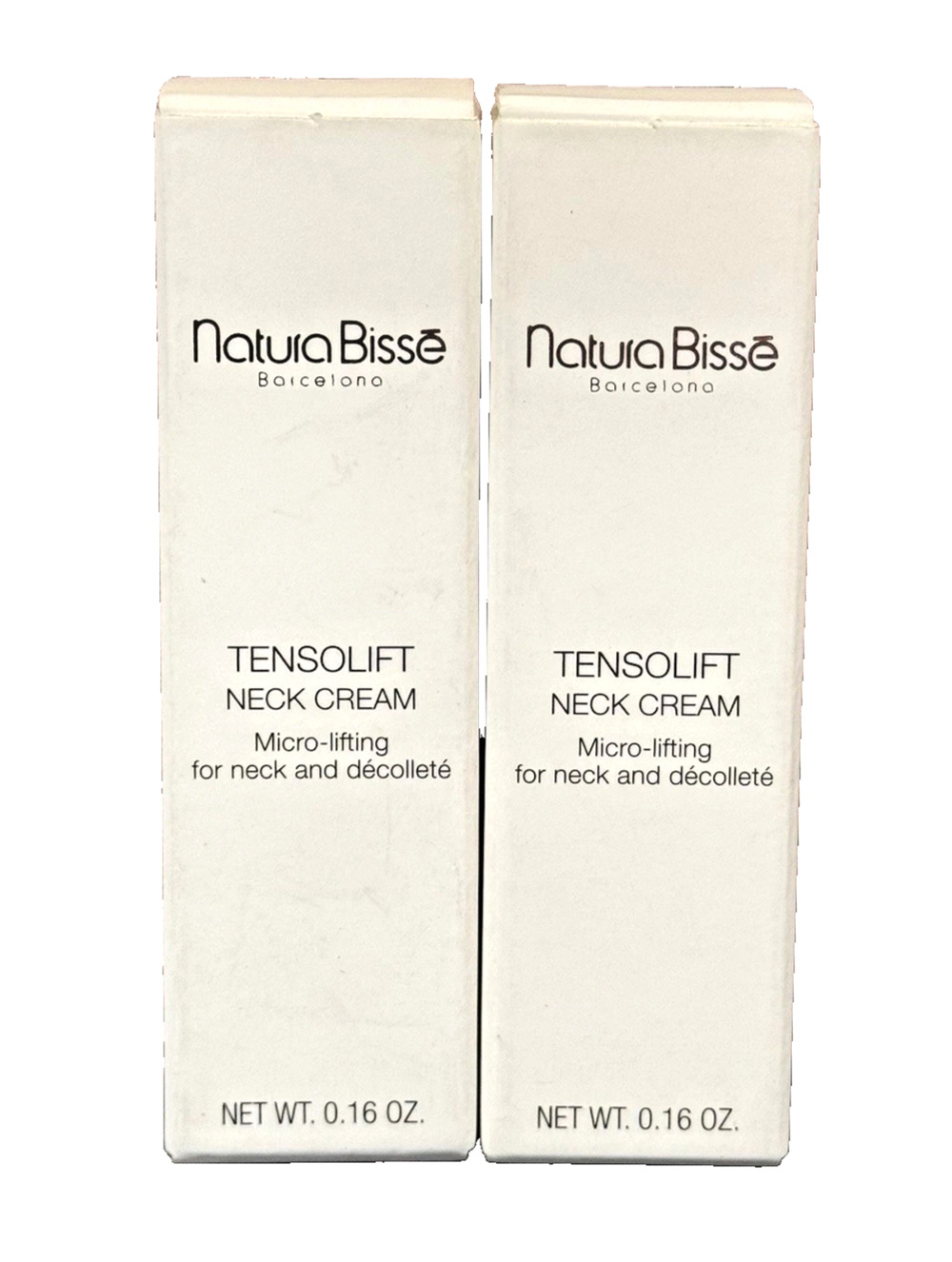 2x Natura Bisse Tensolift Neck Cream 0.16oz / 5ml Each Travel Mini Size